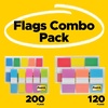 image:imagePostit Flags Combo Pack 4 OnTheGo DispensersPack 120 94 in Wide and 200 47 in Wide Flags Assorted Colors 683XL102 x 42 Pack of 12