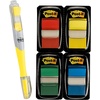 image:imagePostit Flags Value Pack 50Dispenser 4 DispensersPack 1 in Wide Assorted Colors Includes Free Flags  Highlighter200 Flags with Highlighter Pack of 2