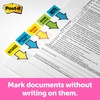 image:imagePostit Message Flags Sign and Date 1 in x 17 in One Dispenser with 200 Count Green Sticky Tabs Per Dispenser 200 Flags TotalYellow