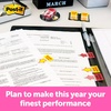 image:imagePostit Message Flags Sign and Date 1 in x 17 in One Dispenser with 200 Count Green Sticky Tabs Per Dispenser 200 Flags TotalYellow