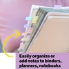 image:imagePostit Sticky Tabs 1 in x 15 in 3 Pads of Book Tabs in Assorted Cool Pastel Colors for Bookmarking Annotating Reading and Reminders Blue Purple and Green Colors 36 Total CountCool Pastels