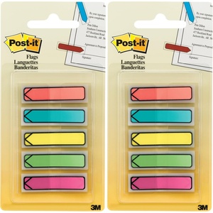 image:imagePostit Arrow Flags 047 in x 17 in One Dispenser with 100 Count Assorted Bright Colors Sticky Tabs Per Dispenser Removable Page Markers for Planners Journals and Calendars 100 Flags Total05 x 175 inches