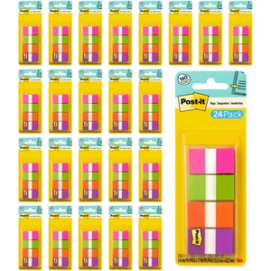 image:imagePostit Flags 80OntheGo Dispenser 2 DispensersPack 1 in Wide Assorted Bright Colors 680PGOP224 Pack