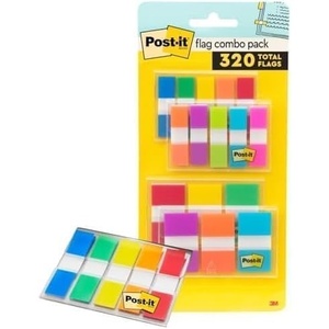 image:imagePostit Flags Combo Pack 4 OnTheGo DispensersPack 120 94 in Wide and 200 47 in Wide Flags Assorted Colors 683XL102 x 42 Pack of 12