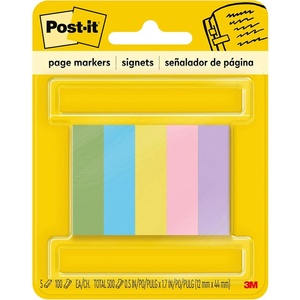 image:imagePostit Page Markers 12inch x 134 Inch Ideal for Temporary Marking and Noting In Books Assorted Ultra Colors 500 per Pack