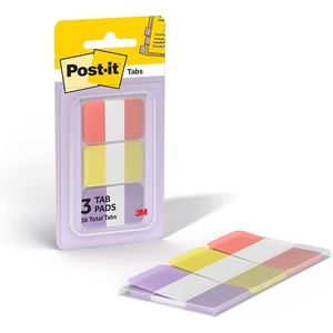 image:imagePostit Sticky Tabs 1 in x 15 in 3 Pads of Book Tabs in Assorted Cool Pastel Colors for Bookmarking Annotating Reading and Reminders Blue Purple and Green Colors 36 Total CountWarm Pastels