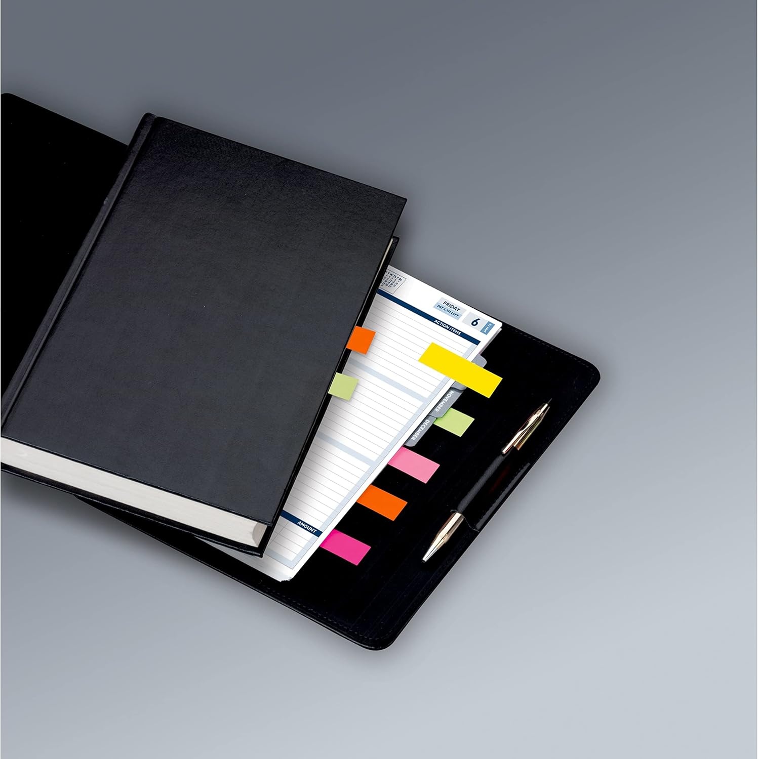image:imagePostit Page Markers Assorted Colors 12 in x 2 in 50 SheetsPad 5 PadsPack 6705AF05 x 2 in