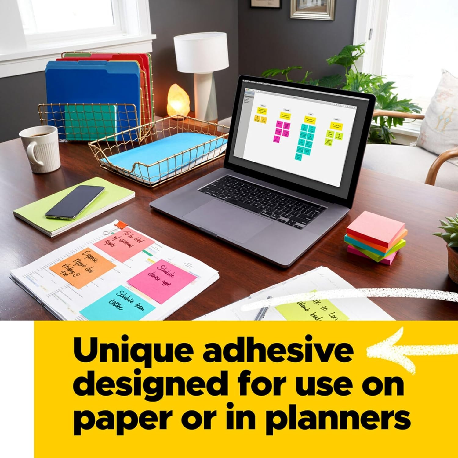 image:imagePostit Popup Notes 18 Sticky Note Pads 3 x 3 in School Supplies Office Products Accordion Sticky Notes Work with PopUp Note Dispenser Floral Fantasy Collection18 Pads