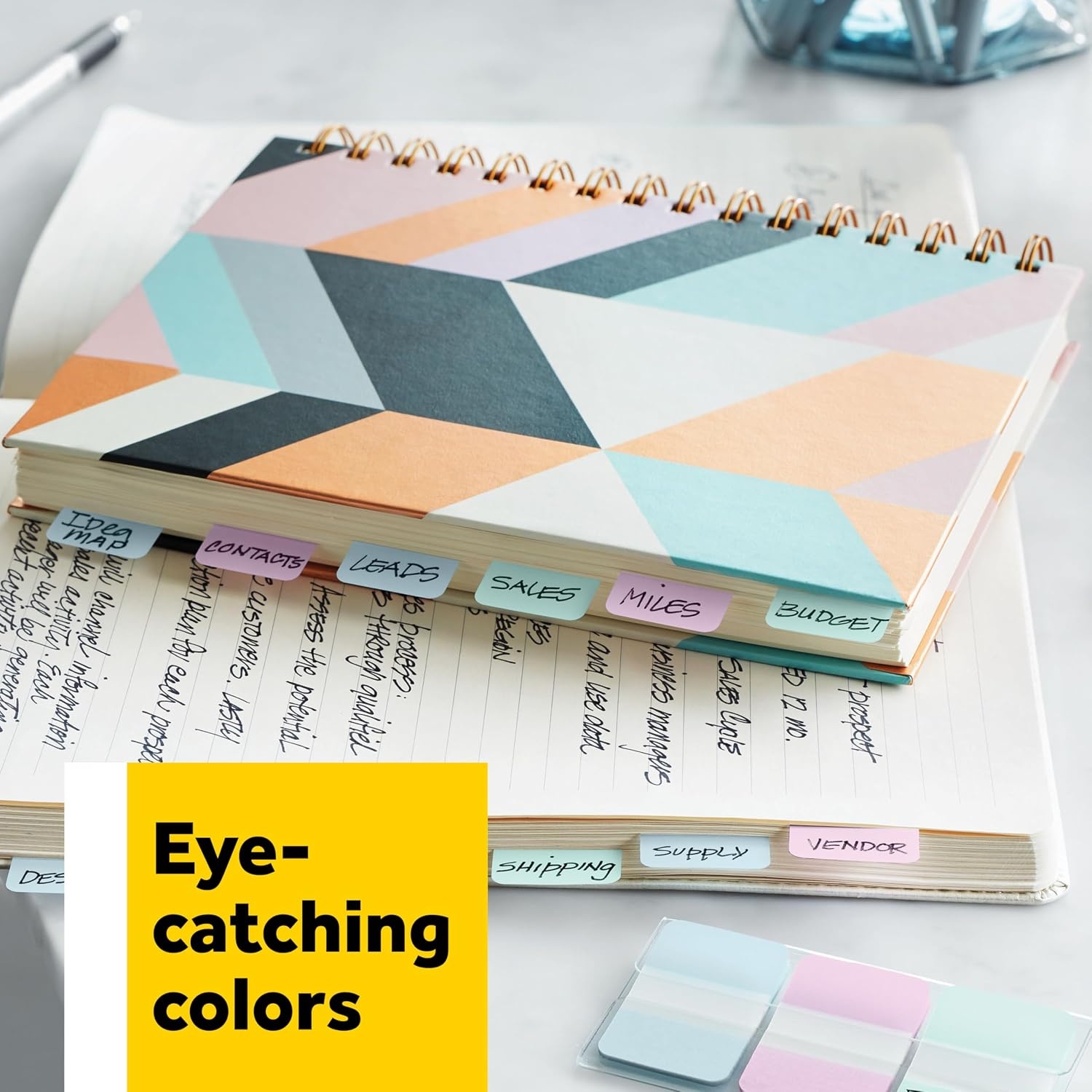 image:imagePostit Sticky Tabs 625 in x 15 in 4 Pads of Book Tabs in Assorted Bright Colors for Bookmarking Annotating Reading and Reminders Pink Purple Yellow and Blue Colors 40 Total Count04 x 28 Pack of 4