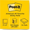 image:imagePostit Dispenser Popup Notes 3x3 in 24 Pads Canary Yellow Clean Removal Recyclable
