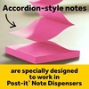 image:imagePostit Dispenser Sticky Note Holder White Cat Design Includes 45 PopUp Sheets of 3 in x 3 in Pink Sticky Notes Holder for Desk Classroom or Office SuppliesCat Dispenser