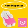 image:imagePostit Dispenser Sticky Note Holder White Cat Design Includes 45 PopUp Sheets of 3 in x 3 in Pink Sticky Notes Holder for Desk Classroom or Office SuppliesCat Dispenser