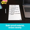 image:imagePostit Dry Erase Sheets 7 in x 113 in 30 Sheets Sticks Securely and Removes Cleanly DEFSHEETS30PK30 Sheets