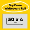 image:imagePostit Dry Erase Whiteboard Film Surface for Walls Doors Tables Chalkboards Whiteboards and More Removable StainProof Easy Installation 4 x 3 ft Roll DEF4x350 ft x 4 ft