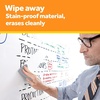 image:imagePostit Dry Erase Whiteboard Film Surface for Walls Doors Tables Chalkboards Whiteboards and More Removable StainProof Easy Installation 4 x 3 ft Roll DEF4x36 ft x 4 ft Pack of 6