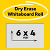 image:imagePostit Dry Erase Whiteboard Film Surface for Walls Doors Tables Chalkboards Whiteboards and More Removable StainProof Easy Installation 4 x 3 ft Roll DEF4x36 ft x 4 ft Pack of 6