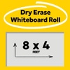 image:imagePostit Dry Erase Whiteboard Film Surface for Walls Doors Tables Chalkboards Whiteboards and More Removable StainProof Easy Installation 4 x 3 ft Roll DEF4x38 ft x 4 ft