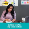 image:imagePostit Easy Erase Whiteboard Sheets 2 Pack 91 x 91 in Instant Whiteboard Use Dry Erase and Permanent Markers EESH2PKRET12 Pack