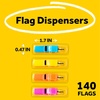 image:imagePostit Flags 047 in x 17 in 4 dispensers with 35 FlagsDispenser 140 Flags Total in Yellow Dark Pink and Teal Removable Page Markers for Planners journals and calendars