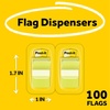 image:imagePostit Flags 50Dispenser 2 DispensersPack 1 in Wide Green 680GN2Bright Green