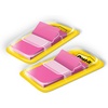 image:imagePostit Flags 50Dispenser 2 DispensersPack 1 in Wide Green 680GN2Bright Pink