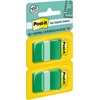 image:imagePostit Flags 50Dispenser 2 DispensersPack 1 in Wide Green 680GN2Green