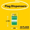 image:imagePostit Flags 50Dispenser 2 DispensersPack 1 in Wide Green 680GN2Green