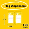 image:imagePostit Flags 50Dispenser 2 DispensersPack 1 in Wide Green 680GN2White