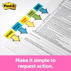 image:imagePostit Message Flags Initial Here 1 in x 17 in Two Dispensers with 50 Count Blue Sticky Tabs Per Dispenser 100 Flags TotalInitial Here