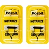 image:imagePostit Message Flags Notarize 1 in x 17 in Two Dispensers with 50 Count Yellow Sticky Tabs Per Dispenser 100 Flags Total