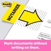 image:imagePostit Message Flags Notarize 1 in x 17 in Two Dispensers with 50 Count Yellow Sticky Tabs Per Dispenser 100 Flags Total