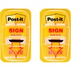 image:imagePostit Message Flags Sign Here 1 in x 17 in Two Dispensers with 50 Count Yellow Sticky Tabs Per Dispenser 100 Flags Total