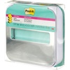 image:imagePostit Note Dispenser Sticky Note Holder White Base with Steel Top Includes 1 pad of 45 Sheets of 3 in x 3 in Aqua Splash PopUp Notes Classroom or Office Supplies12 x 43