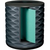 image:imagePostit Note Dispenser Vertical Design PopUp Notes Black with Grey Geometric Pattern 1 Aqua Splash 3 in x 3 in Super Sticky Note PadTrue