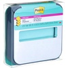 image:imagePostit Note Dispenser with Postit Popup Notes Black Base with Steel Top 1 Aqua Splash 3 in x 3 in Super Sticky Note Pad Classroom or Office Supplies12 x 43 Pack of 6