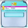 image:imagePostit Note Dispenser with Postit Popup Notes Black Base with Steel Top 1 Aqua Splash 3 in x 3 in Super Sticky Note Pad Classroom or Office Supplies12 x 43 Pack of 6