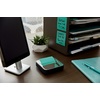 image:imagePostit Note Dispenser with Postit Popup Notes Black Base with Steel Top 1 Aqua Splash 3 in x 3 in Super Sticky Note Pad Classroom or Office Supplies12 x 43 Pack of 6