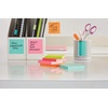 image:imagePostit Note Dispenser with Postit Popup Notes White Base with Grey Geometric Pattern 1 Aqua Splash 3 in x 3 in Super Sticky Note Pad Classroom or Office Supplies55 x 39