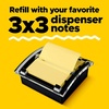image:imagePostit Popup Notes Dispenser 3 in x 3 in Black Base Clear Top 6Pack139 x 68