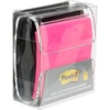 image:imagePostit Popup Notes Dispenser 3x3 in Black Base Clear Top Pack Includes Dispenser and a 45Sheet Pad of Popup Notes WD330BK1