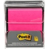 image:imagePostit Popup Notes Dispenser 3x3 in Black Base Clear Top Pack Includes Dispenser and a 45Sheet Pad of Popup Notes WD330BK1