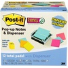 image:imagePostit Sheet Super Sticky Note and Dispenser Value Pack 3 in x 3 in 12 Pads Assorted Colors DS330SSVA23 x 63 Pack of 6