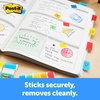 image:imagePostit Sticky Tabs 625 in x 15 in 4 Pads of Book Tabs in Assorted Bright Colors for Bookmarking Annotating Reading and Reminders Pink Purple Yellow and Blue Colors 40 Total Count04 x 28 Pack of 3