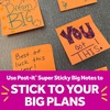 image:imagePostit Super Sticky Big Notes 6 in x 6 in Extra Large Sticky Notes Washed Denim 2 Pads 60 Sheets Total Great for Vision Boards Creative Projects Study Spaces Group Brainstorming and MoreWashed Denim