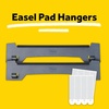 image:imagePostit Super Sticky Wall Easel Mounting System 15 in Wide x 325 in Tall x 125 in Deep Smoke Grey 2Pack Great for Virtual Teachers and Students2 Hangers