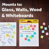 image:imagePostit Super Sticky Wall Easel Mounting System 15 in Wide x 325 in Tall x 125 in Deep Smoke Grey 2Pack Great for Virtual Teachers and Students2 Hangers