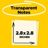 image:imagePostit Transparent Notes 28 in x 28 in Clear Sticky Notes Back to School Supplies Office Products Great for Studying 12 PadsClear Transparent