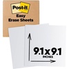 image:imagePostit Easy Erase Whiteboard Sheets 2 Pack 91 x 91 in Instant Whiteboard Use Dry Erase and Permanent Markers EESH2PKSIOC