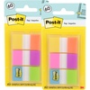 image:imagePostit Flags 094 in x 17 in One Dispenser with 20Count Sticky Tabs in Alternating Colors 60 Flags Total Removable Page Markers for Books Planners Calendars and Other Paper TypesPack of 2