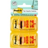 image:imagePostit Message Flags Sign Here 1 in x 17 in Two Dispensers with 50 Count Yellow Sticky Tabs Per Dispenser 100 Flags Total